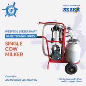 Portable Single Cow Milking Machine / Standard Tank Size / WESTSIDE SEZER DAIRY TECHNOLOGIES / Made In Turkey